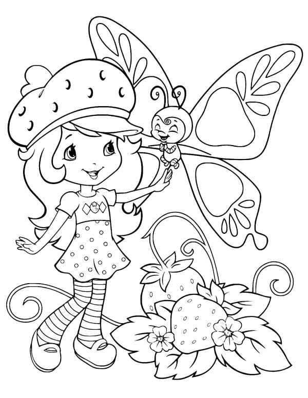 шарлотта земляничка раскраска