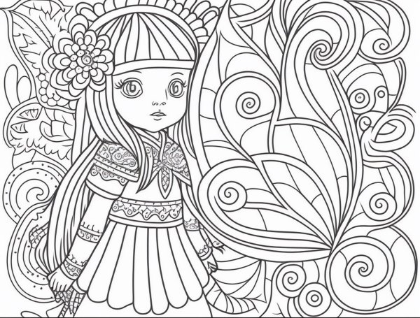 раскраски для девочек сложные и красивые