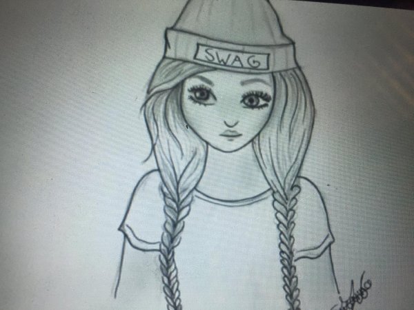рисунки девушек в стиле свэг карандашом для срисовки
