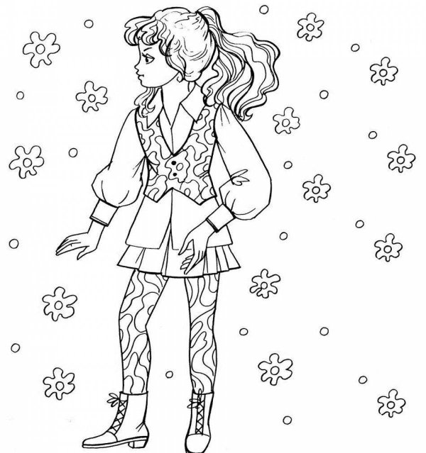 девочки разукрашки