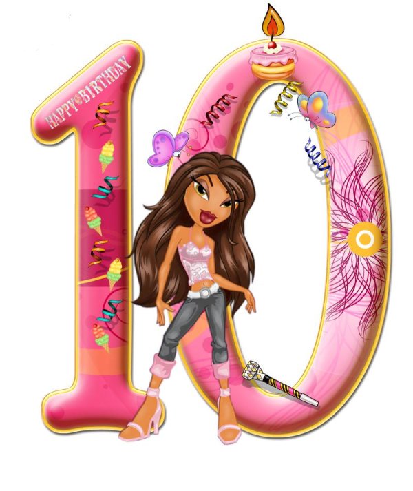 10 лет девочке поздравления