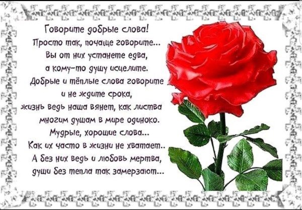 сказать доброе слово