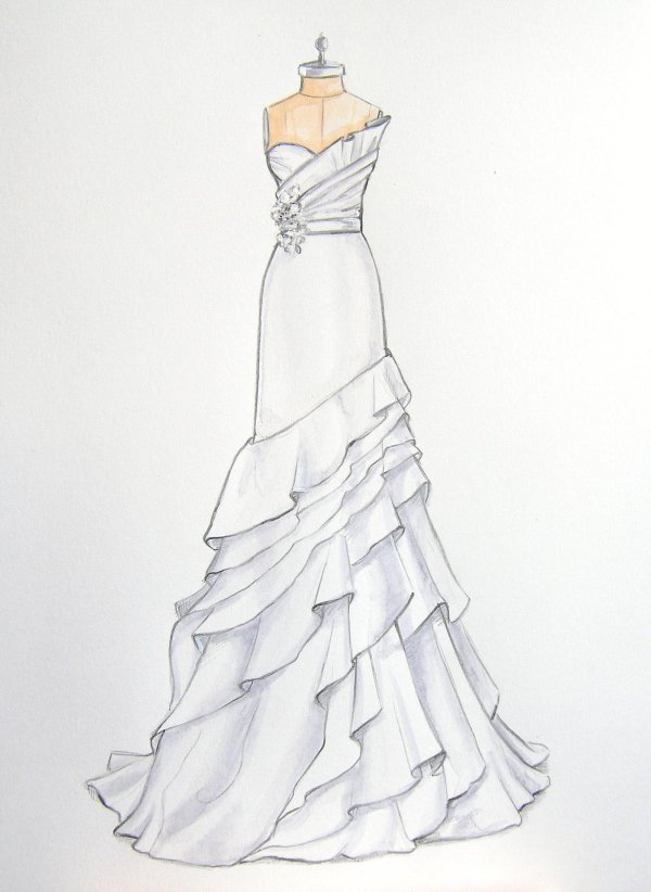 дизайн платьев рисунки
