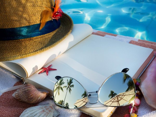 летний пляж