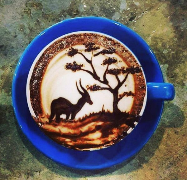 рисунки на кофейной пенке