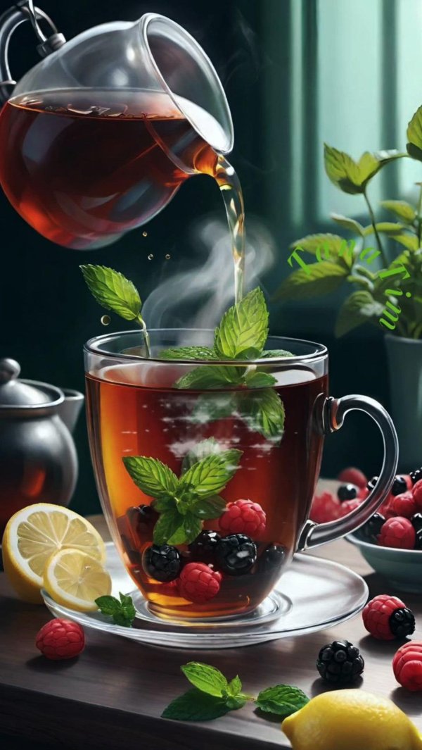 малиновый чай