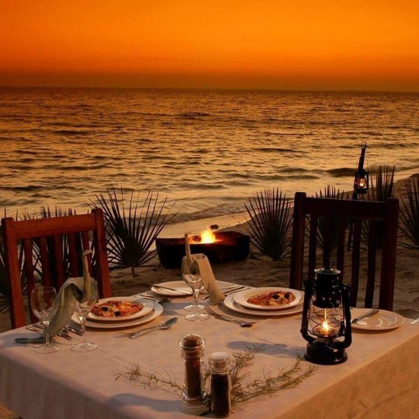 ужин на пляже