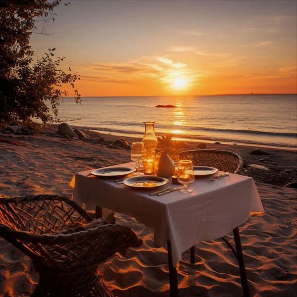 beach dinner table