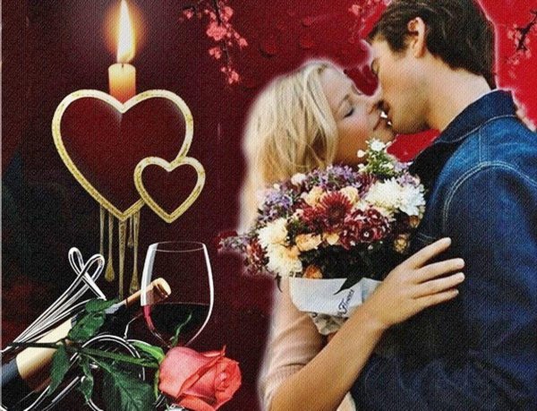 мужчина дарит цветы девушке