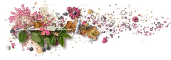 цветочный декор на прозрачном фоне