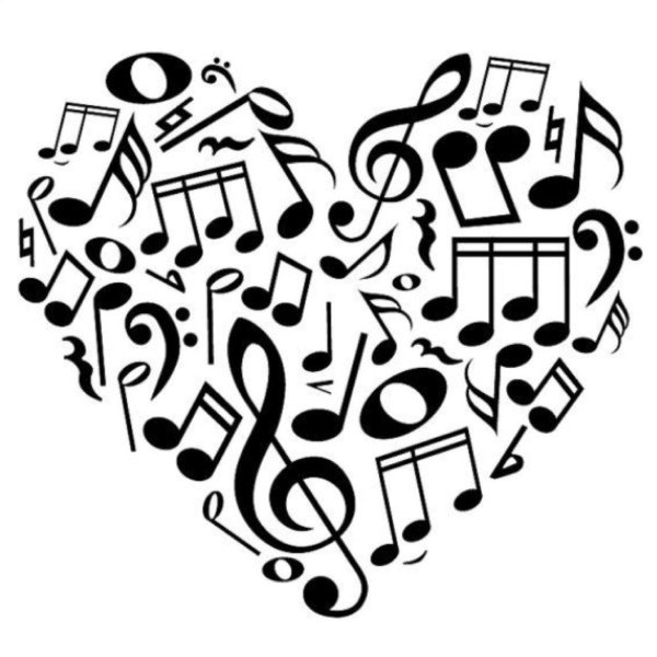 сердце из нот