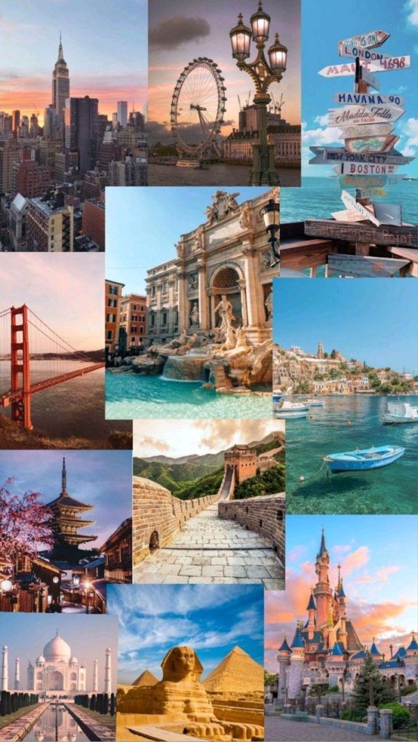 города мира коллаж