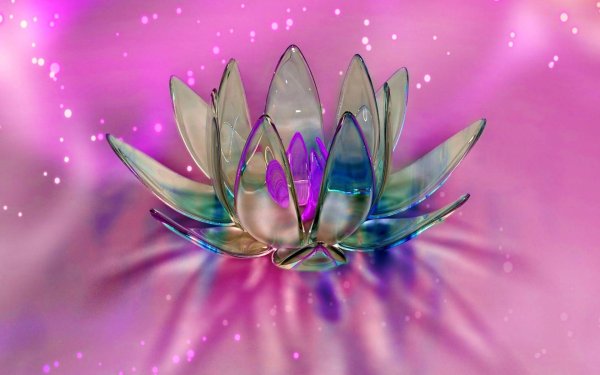 цветок лотоса стеклянный