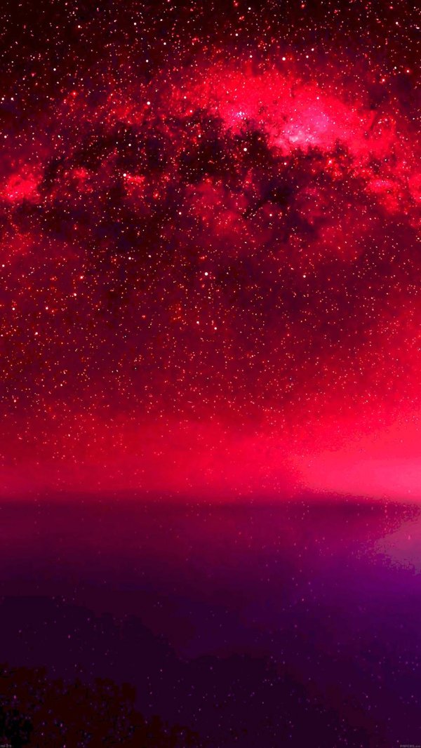 красное звездное небо