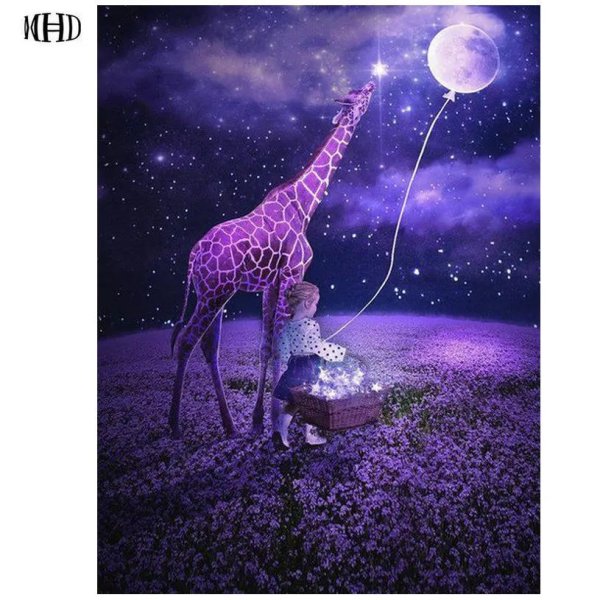 фиолетовый жираф