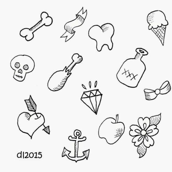 эскиз маленьких татуировок