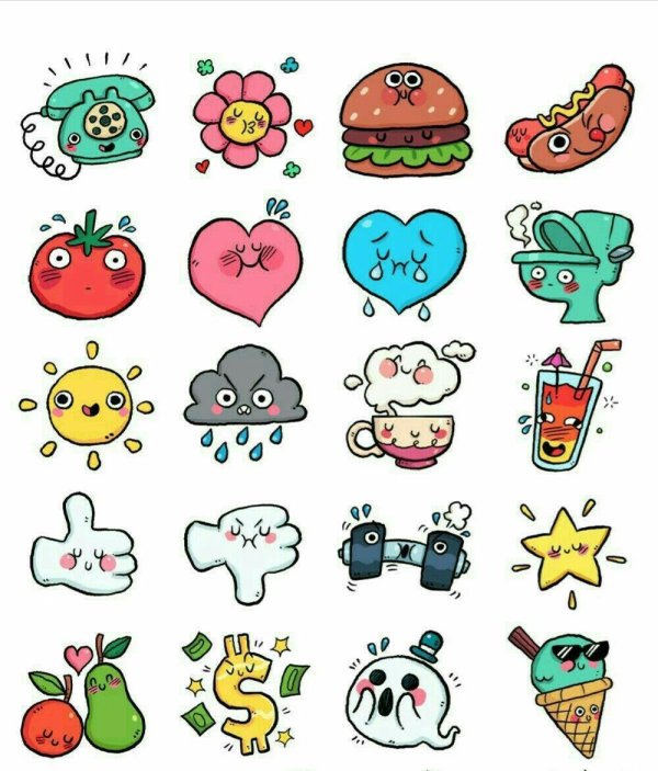 мини рисунки для наклеек