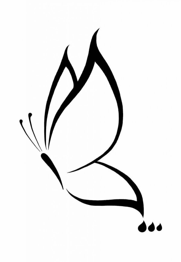 трафарет бабочек