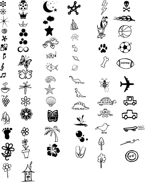 эскиз маленьких татуировок