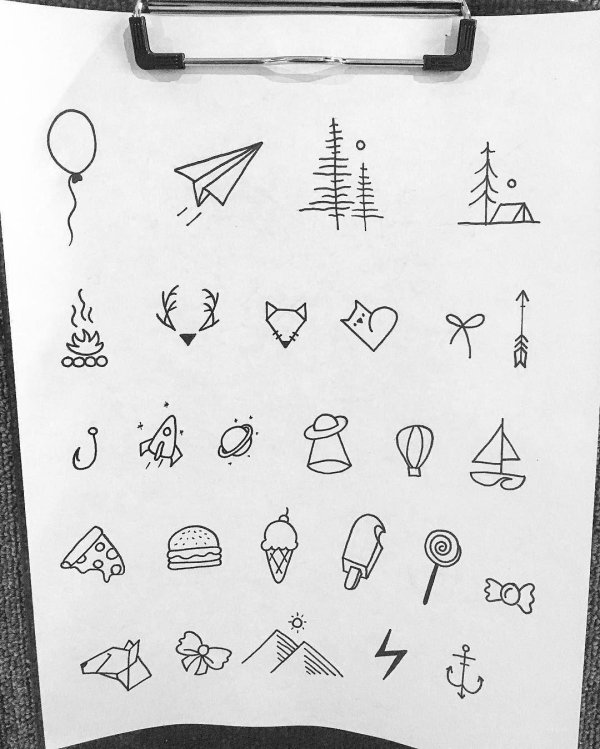 эскиз маленьких татуировок