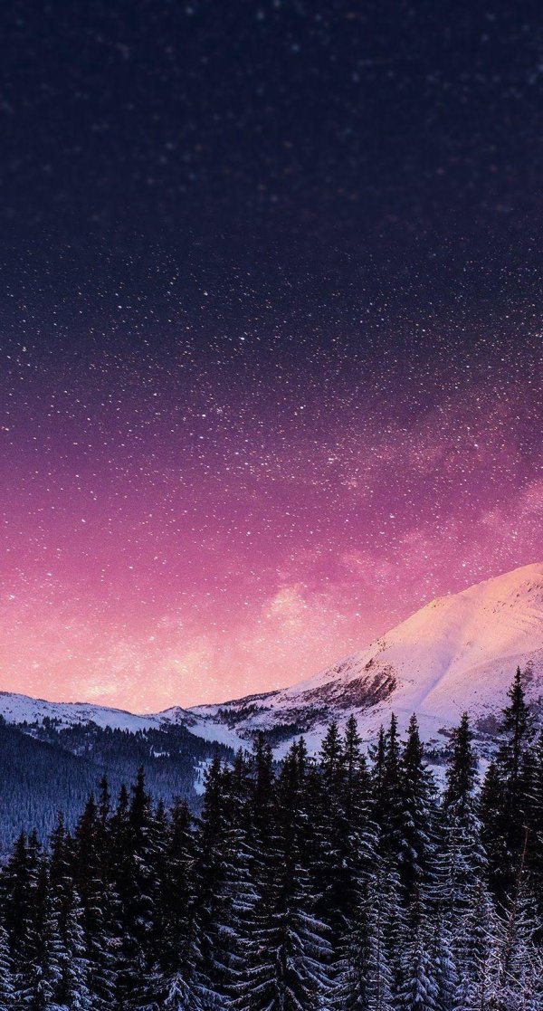 горы ночь звезды