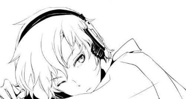 аниме парень раскраска