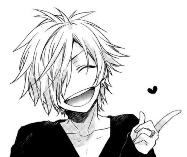 аниме парень смех