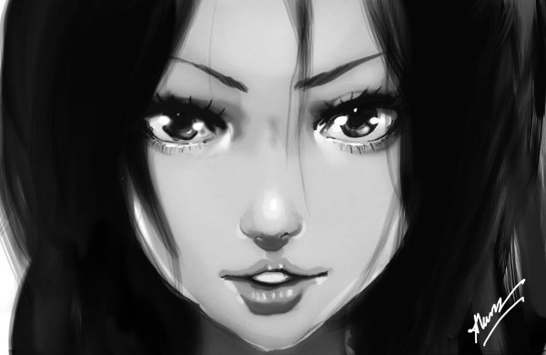 лицо девушки арт