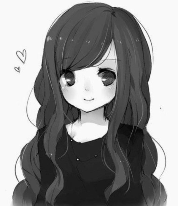 аниме брюнетка