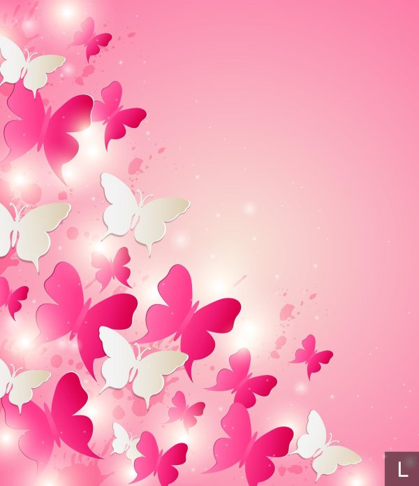 розовая бабочка