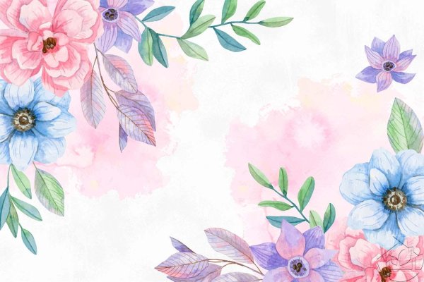 акварельные цветы