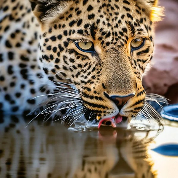 красивый леопард