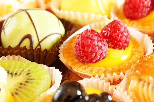 малиновые тарталетки чизкейк