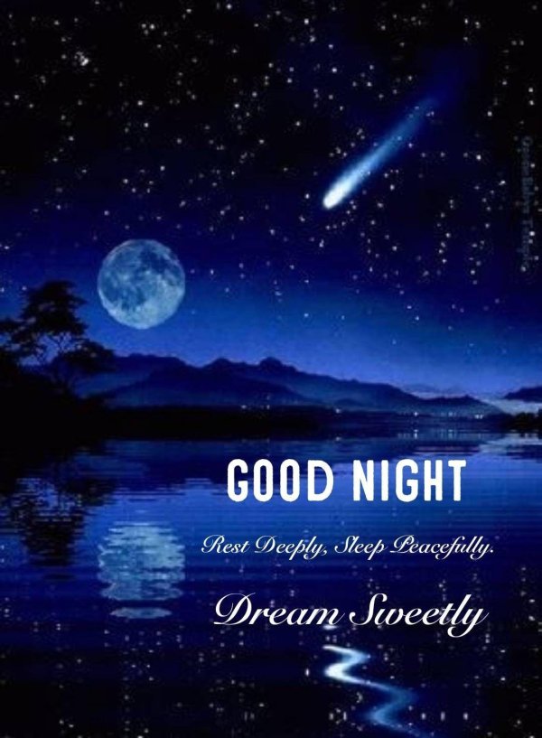 звездное небо с кометой