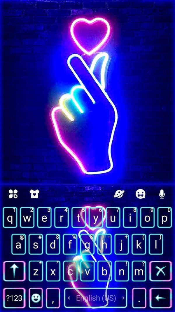 neon keyboard theme