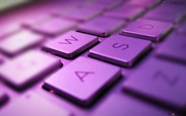 фиолетовые обои на клавиатуру