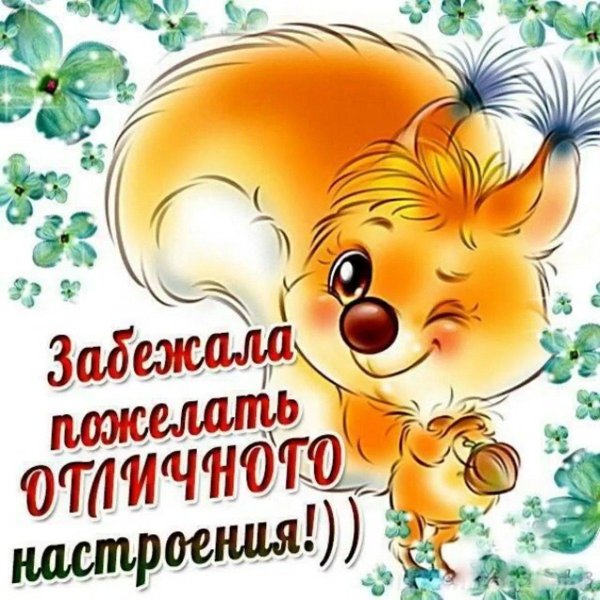 забежала пожелать тебе хорошего дня