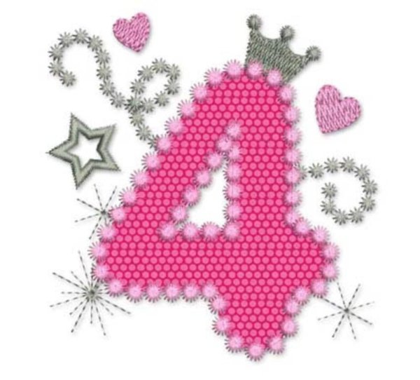 цифра 4 красивая