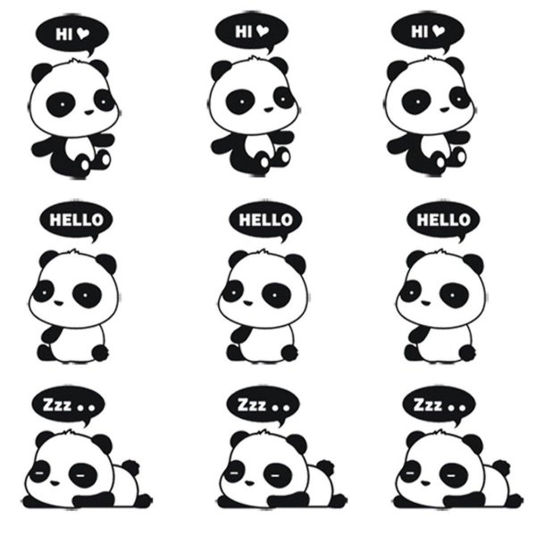 наклейка панда