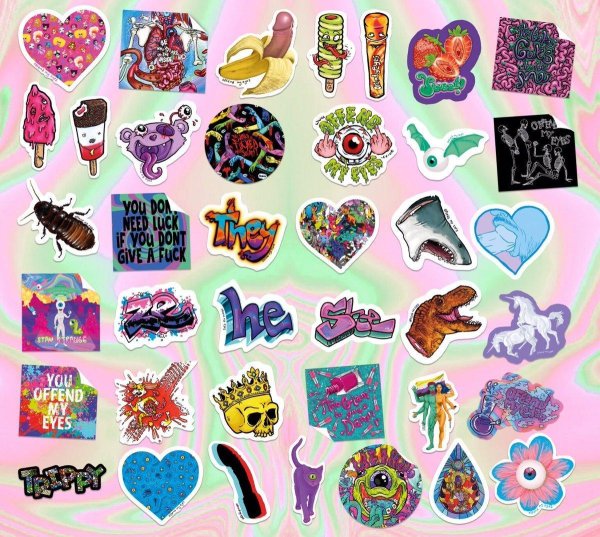 наклейки цветные