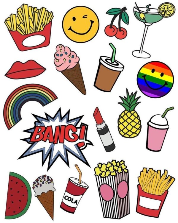 крутые стикеры чтобы украсить свой рисунок