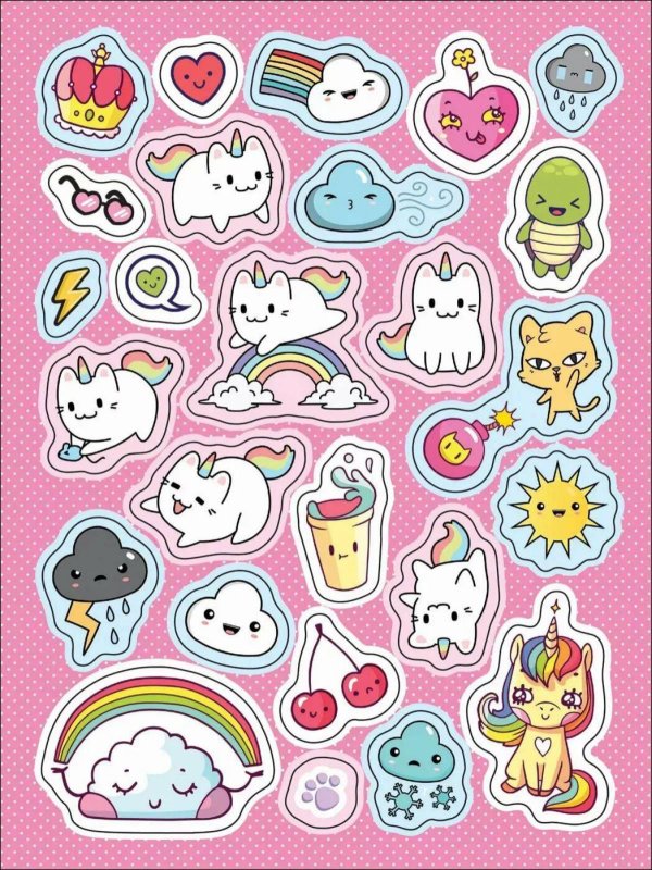 кавайные наклейки