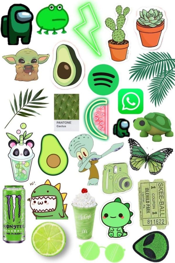 зеленые стикеры