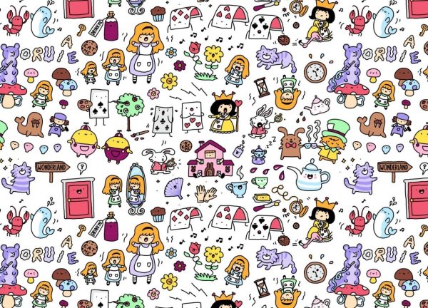 много маленьких рисунков