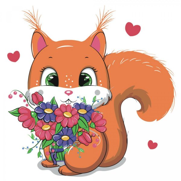 белочки мультяшные