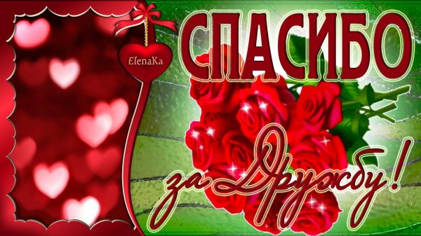 спасибо за дружбу