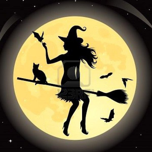 ведьма на метле