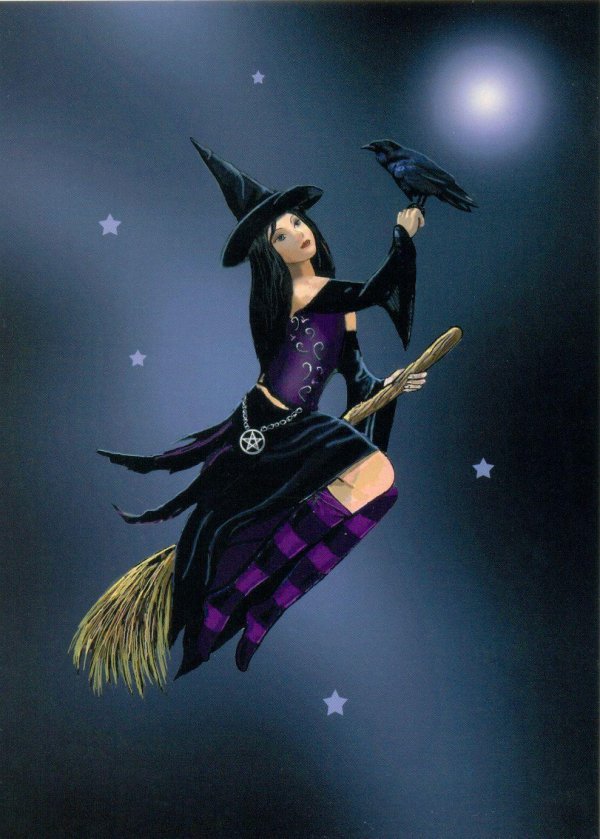 ведьма открытка
