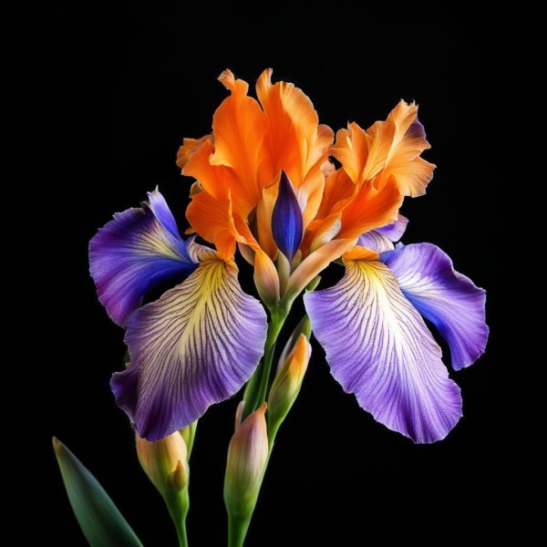 синие ирисы