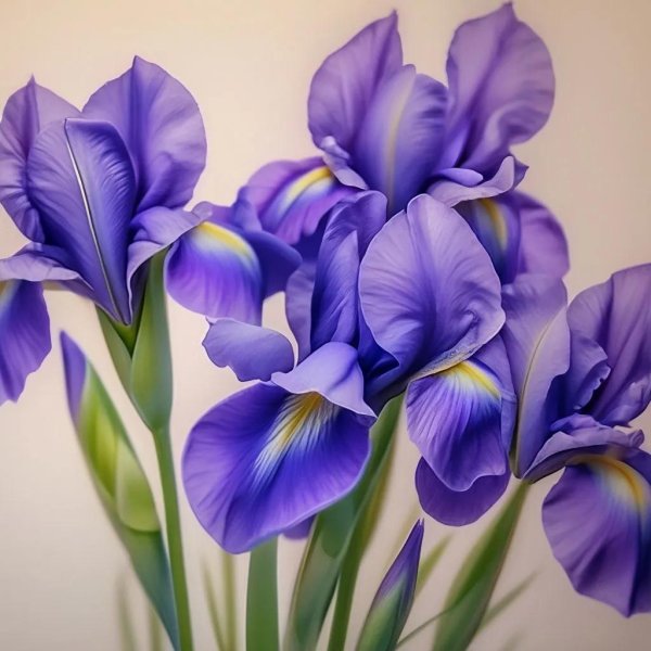 открытка с ирисами